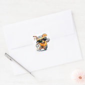 Rennend Sinaasappelsap Vierkante Sticker (Envelop)