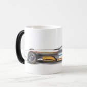 Rennende Auto Magische Mok (Voorkant links)