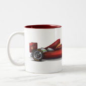 Rennende Auto Tweekleurige Koffiemok (Links)