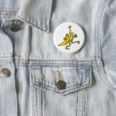 rennende banaan ronde button 5,7 cm (In situ)