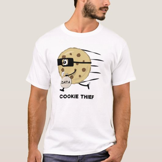 Rennende Dieven Cookie - Grappig Personage T-shirt (Voorkant)