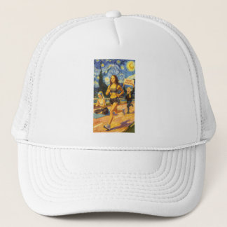 Rennende fijne kunst fitness mashup parodie trucker pet
