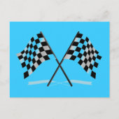 Rennende Geruite Vlaggen Briefkaart (Voorkant)