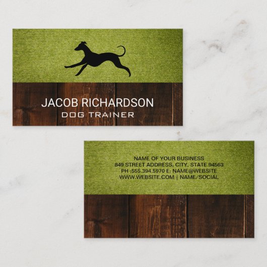 rennende hond | Turfhout Visitekaartje (Voorkant / Achterkant)