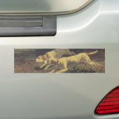 Rennende honden (Beagles) (door Constant Troyon) Bumpersticker (Op auto)