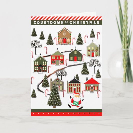 Rennende Kerst Feestdagen Kaart (Voorkant)
