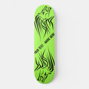 Rennende Leeuw Skateboard - Aangepaste Tekst en Kl