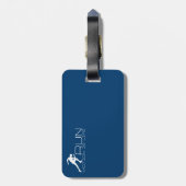 Rennende man bagagelabel (Achterkant verticaal)