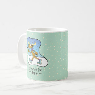 Rennende Oefenrendier Kerstmis Koffiemok