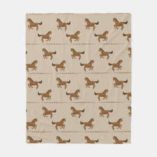 Rennende paarden fleece deken