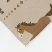 Rennende paarden fleece deken (Hoek)