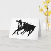 Rennende paarden kaart (Gele Bloem)