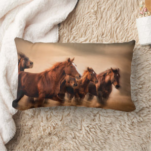 Rennende paarden kussen