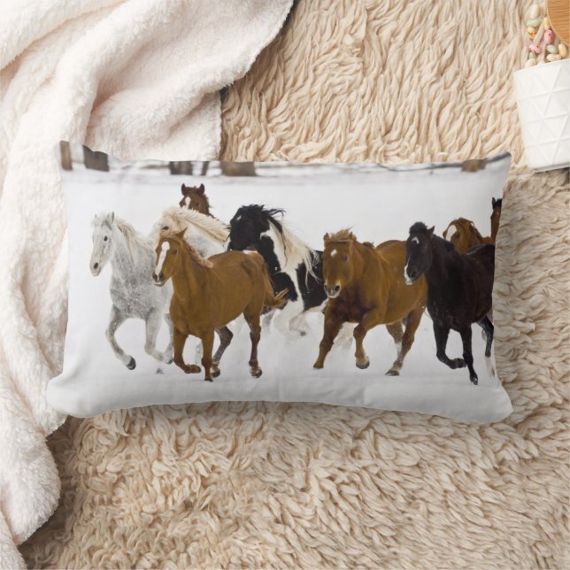 Rennende paarden op The Hideout Ranch Kussen (Deken)