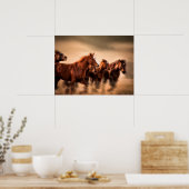 Rennende paarden poster (Keuken)