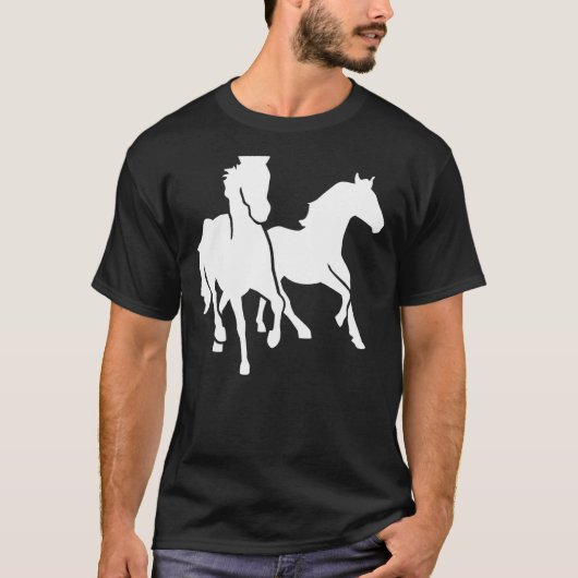 Rennende paarden t-shirt (Voorkant)
