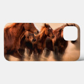 Rennende paarden, vage contouren en wapperende man Case-Mate iPhone case (Achterkant (horizontaal))