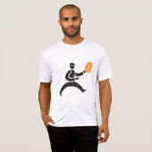 Rennende postbode die post bezorgt Postmedewerker T-shirt (Voorkant volledig)