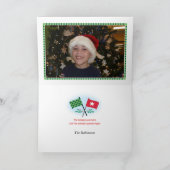 Rennende rendierKerstkaart Feestdagen Kaart (Binnen)