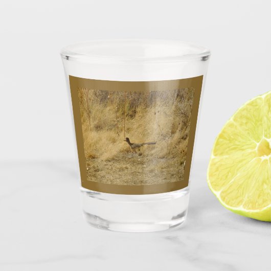 Rennende Roadrunner Shotglas Shot Glas (Voorkant)