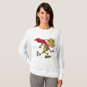 Rennende Robot Superheld Cartoon Karakter T-shirt (Voorkant volledig)