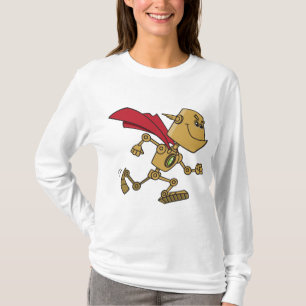 Rennende Robot Superheld Cartoon Karakter T-shirt