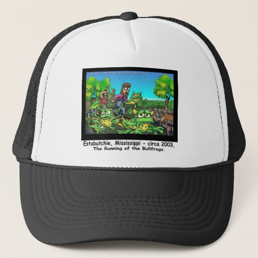 Rennende Stierkikkers Grappige Cadeaus/Verzamelobj Trucker Pet (Voorkant)
