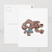 Rennende weerwolf briefkaart (Voorkant / Achterkant)