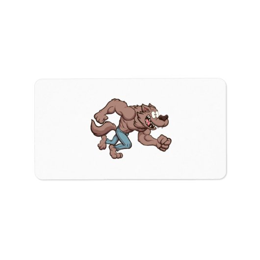 Rennende weerwolf etiket (Voorkant)
