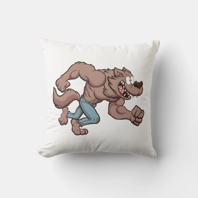 Rennende weerwolf kussen (Voorkant)