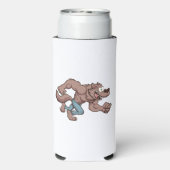 Rennende weerwolf seltzer blikjeskoeler (Seltzer Achterkant)