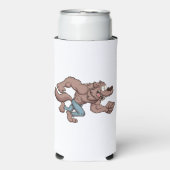 Rennende weerwolf seltzer blikjeskoeler (Seltzer Voorkant)