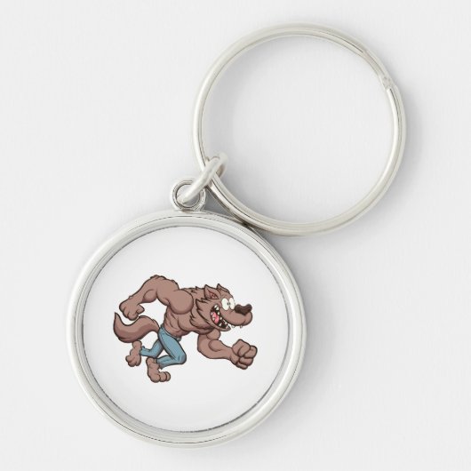 Rennende weerwolf sleutelhanger (Voorkant)