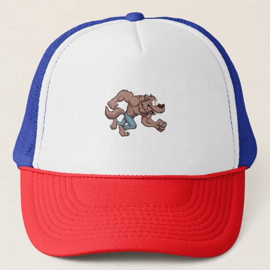 Rennende weerwolf trucker pet (Voorkant)