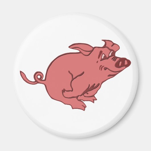 rennendes Schwein running pig Magneet (Voorkant)