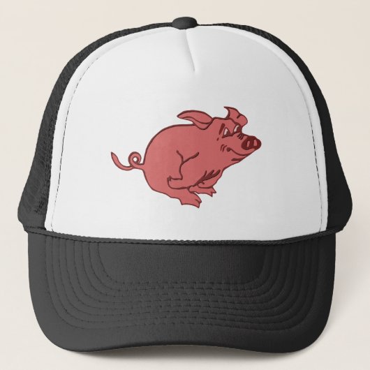 rennendes Schwein running pig Trucker Pet (Voorkant)