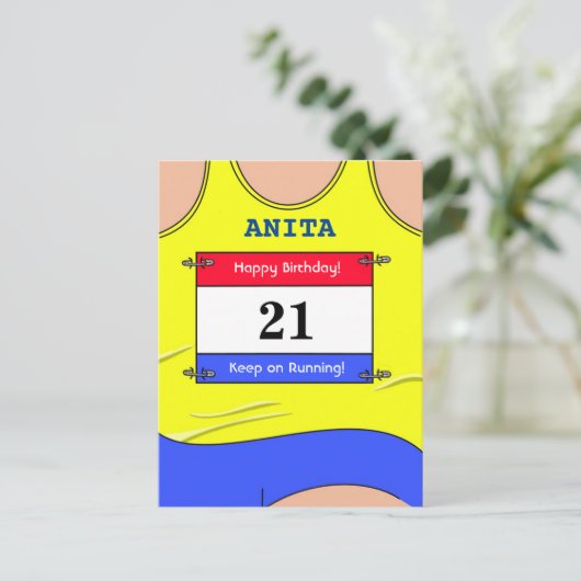 Renner Geel Briefkaart (Staand voorkant)