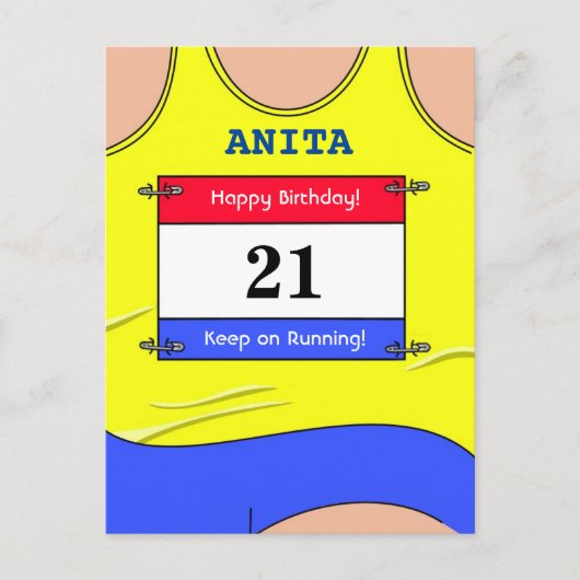 Renner Geel Briefkaart (Voorkant)