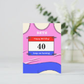 Renner Pink Briefkaart (Staand voorkant)