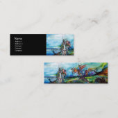 RENNERS IN HET STORM zwart wit blauw Mini Visitekaartje (Voorkant / Achterkant)