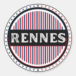 Rennes City Pride Embleem – Franse identiteit Ronde Sticker