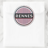 Rennes City Pride Embleem – Franse identiteit Ronde Sticker (Tas)