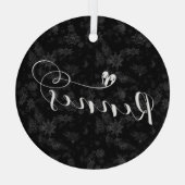 Rennes Flag in Heart, Roazhon, Breton Glas Ornament (Achterkant)