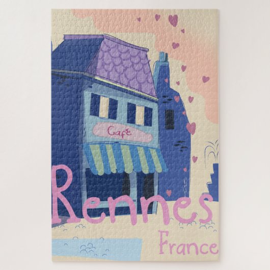 Rennes France  cartoon Legpuzzel (Verticaal)