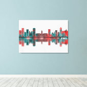 Rennes France Skyline Canvas Afdruk (Insitu (Houten vloer))
