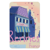 Rennes Frankrijk vintage cartoon Magneet (Verticaal)