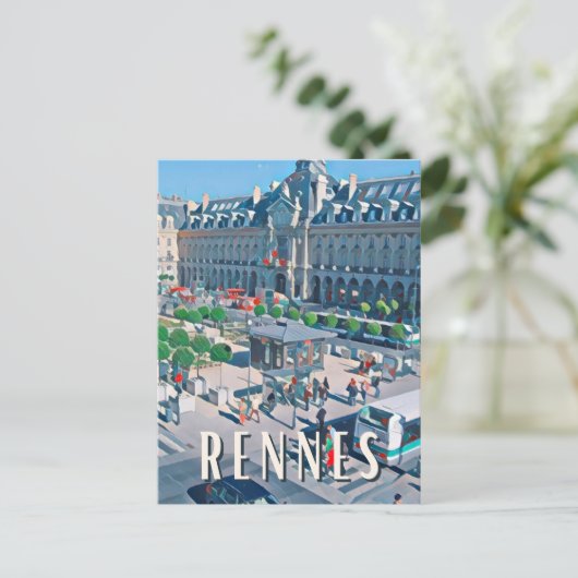 Rennes Photo Vintage Briefkaart (Staand voorkant)