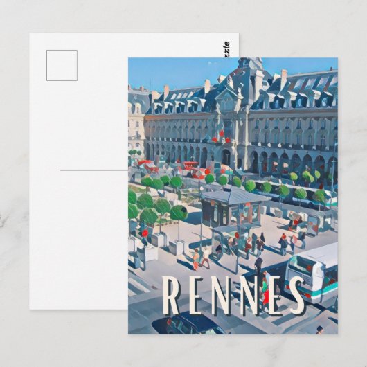 Rennes Photo Vintage Briefkaart (Voorkant / Achterkant)