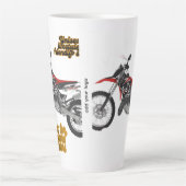 Rennfiets Kunst Latte Mok (Voorkant)