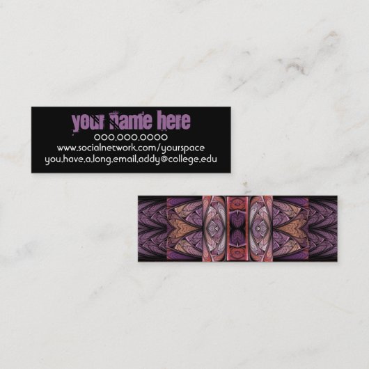 Rennie Mac Persoonlijk Contact Kaart Contactkaartje (Voorkant / Achterkant)